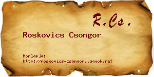 Roskovics Csongor névjegykártya
